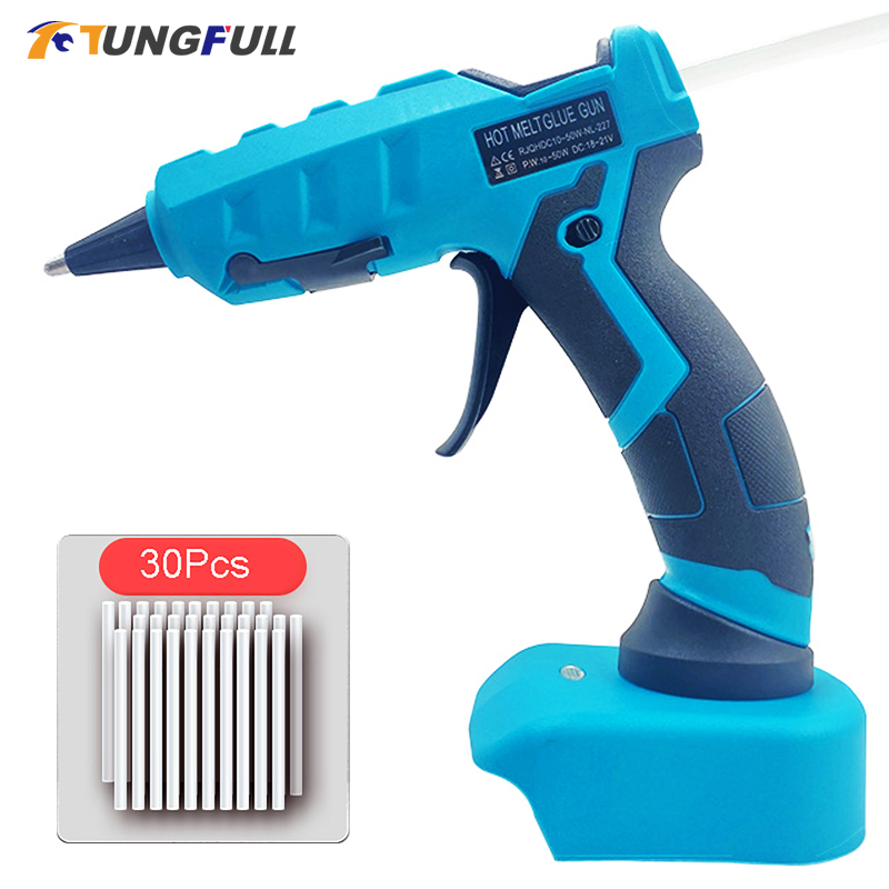Hot Melt Glue Gun Cordless - ปืนยิงกาวไฟฟ้าไร้สาย18V 40W, ปืนยิงกาวร้อนละลายขนาด7มม. สำหรับ Makita ไม่มีแบตเตอรี่
