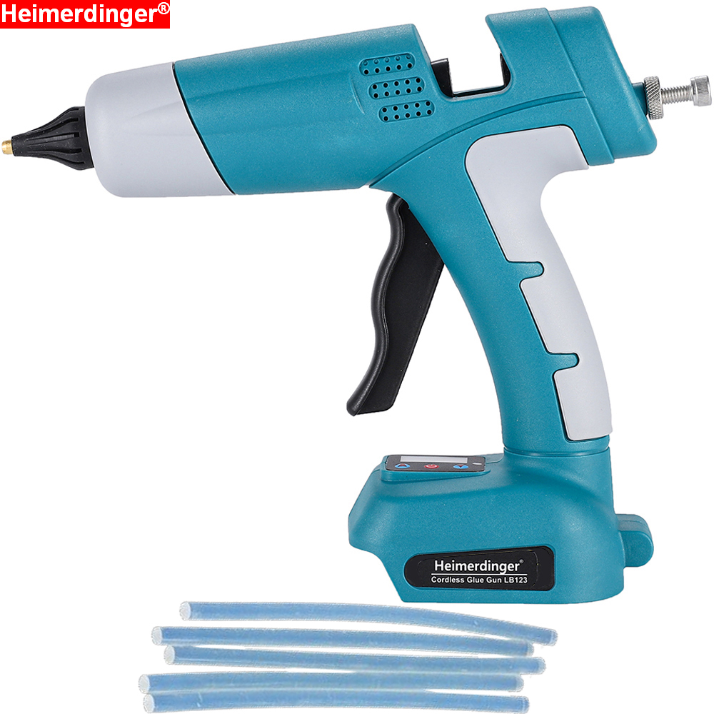 Hot Melt Glue Gun Cordless - ชุดปืนกาวร้อนไร้สายแบตเตอรี่ Makita ปืนกาวไร้สายสำหรับงานหนักพร้อมแท่ง0.43 5ชิ้นสำหรับงานฝีมือและ DIY ไม่มีแบตเตอรี่