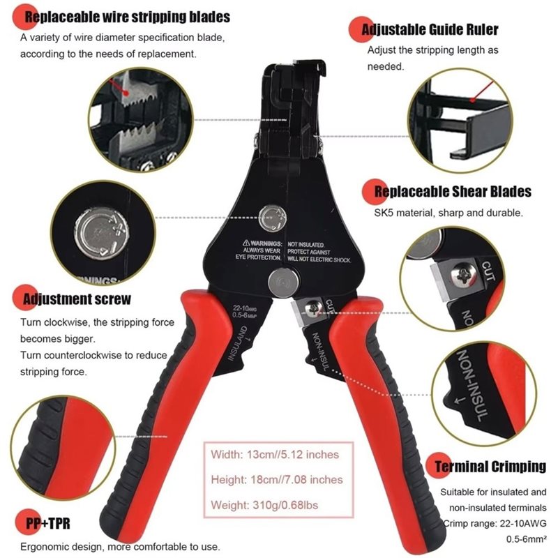 VELIF-เครื่องมืออเนกประสงค์ 3- - Automatic Wire Stripper Cutter บทวิจารณ์และราคา