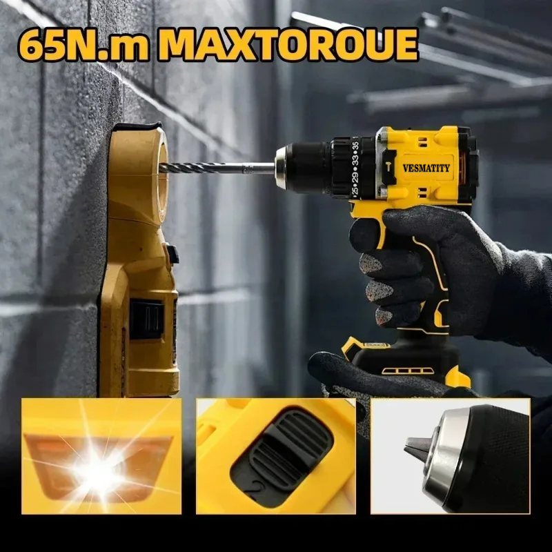 สว่านไฟฟ้าไร้สาย DCD805 แบบไร้ - Brushless Cordless Electric Drill 18V บทวิจารณ์และราคา