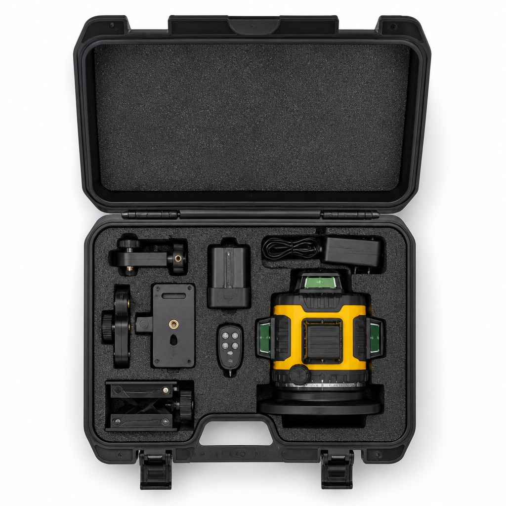 เครื่องวัดระดับเลเซอร์สีเขียว  - Laser Level 16 Lines 4D Green บทวิจารณ์และราคา