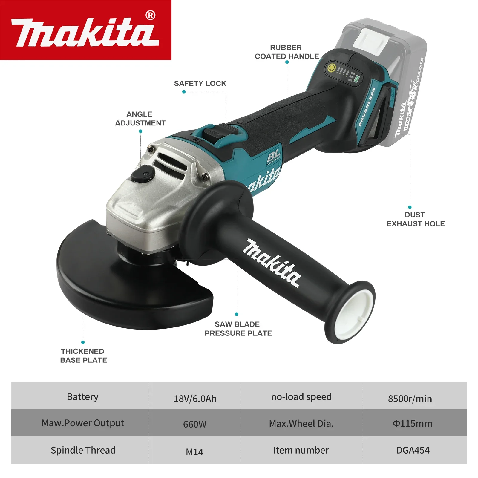 เครื่องเจียรไฟฟ้าไร้แปรงถ่าน ล - Brushless Angle Grinder Battery Powered บทวิจารณ์และราคา