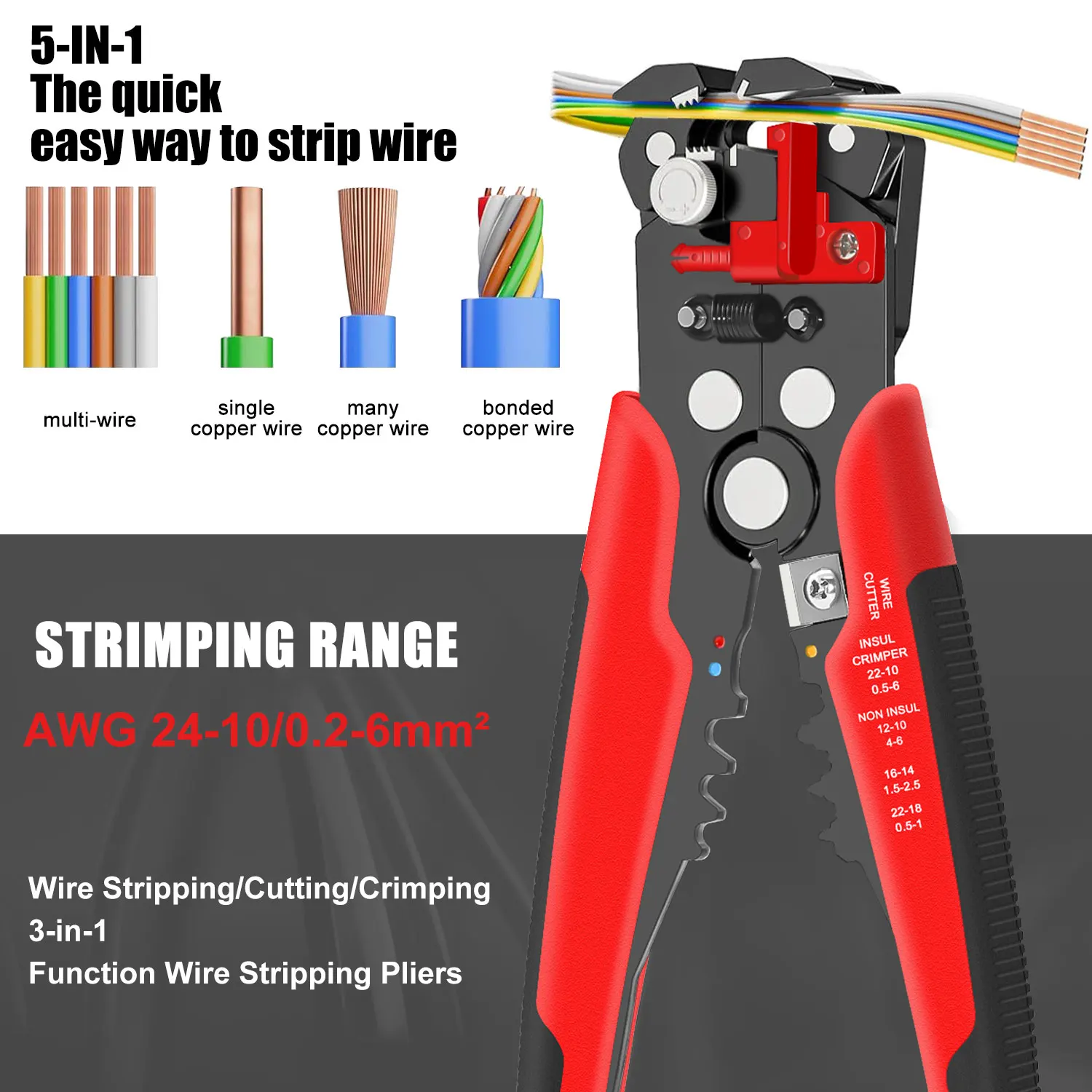 เครื่องปอกสายไฟแบบปรับอัตโนมัต - Automatic Wire Stripper Cutter บทวิจารณ์และราคา