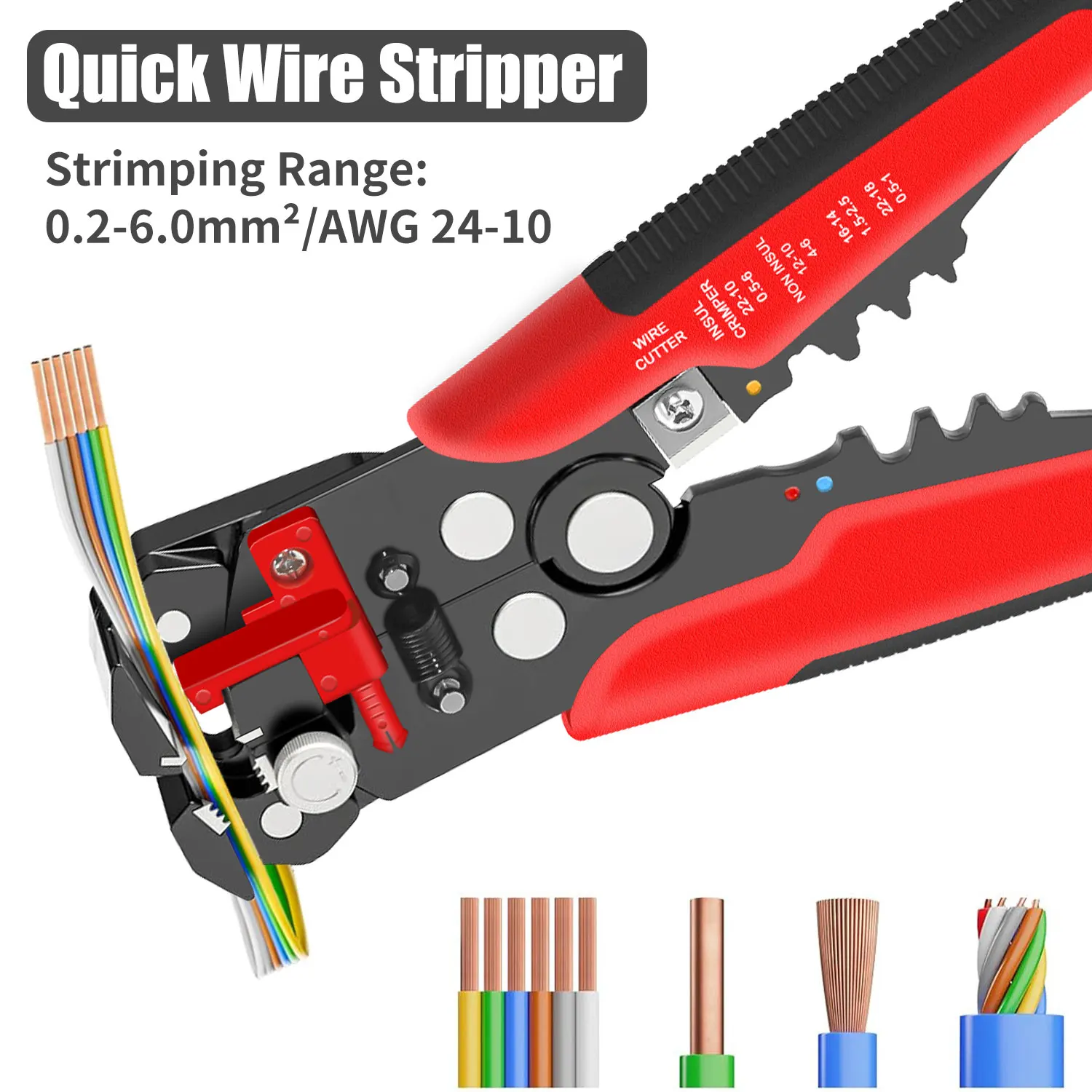 เครื่องปอกสายไฟแบบปรับอัตโนมัต - Automatic Wire Stripper Cutter บทวิจารณ์และราคา
